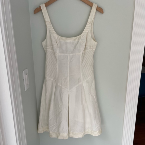 Free People Cream Fit and Flare Dress Size 4 - Picture 1 of 4